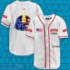 Custom Name Vintage White USA Flag Rheingold Beer Baseball Jersey Shirt Best Gift