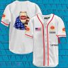 Custom Name Vintage White USA Flag Schaefer Beer Baseball Jersey Shirt Best Gift