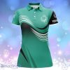 Custom Name Womens Green Golf Tournament Polo Shirts