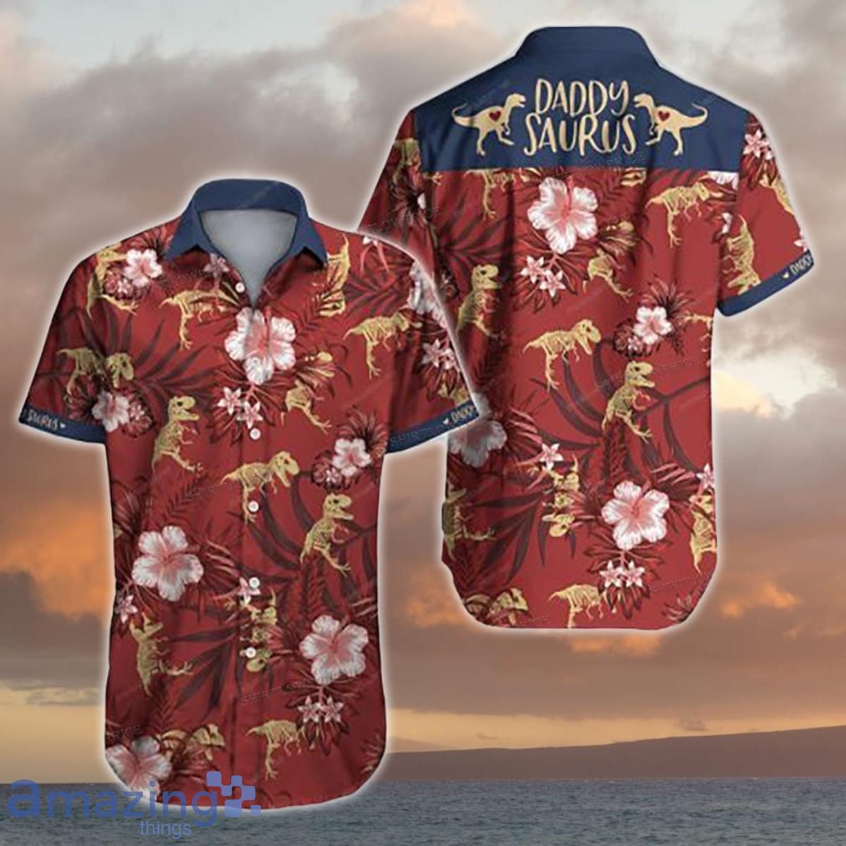 Daddysaurus Hawaiian Shirt Style Gift For Men And Women image Daddysaurus Hawaiian Shirt Style Gift For Men And Women Product Photo 1