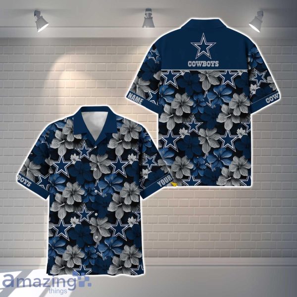 Dallas Cowboys NFL Flower Hawaiian Shirt Custom Name Gift Ideas For Men Women Product Photo 1