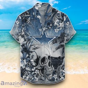 Dallas Cowboys NFL Hawaiian Shirt Hibiscus And Skull Summer Gift Product Photo 1