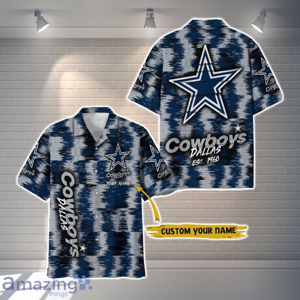 Dallas Cowboys NFL Hawaiian Shirt Vintage Custom Name For Fans Product Photo 1