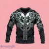 Dark Celtic Cross N Twin Skull Zip Up 3D Hoodie Gift For Men And Women