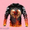 Dark Love Skull Zip Up 3D Hoodie Gift For Men And Women