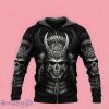 Dark Metal Warrior Skull Zip Up 3D Hoodie Gift For Men And Women