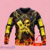 Dead Card Ace Spade Grim Reaper Fire Skull Custom Name Zip Up 3D Hoodie Best Gift