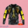 Death Praying Grim Reaper Skull Custom Name Zip Up 3D Hoodie Gift For Men And Women