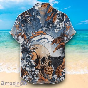Denver Broncos NFL Hawaiian Shirt Hibiscus And Skull Summer Gift Product Photo 1