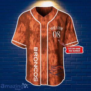 Denver Broncos NFL Jersey Baseball Shirt Exclusive Custom Number & Name Gift For Fans image Denver Broncos NFL Jersey Baseball Shirt Exclusive Custom Number & Name Gift For Fans Product Photo 2