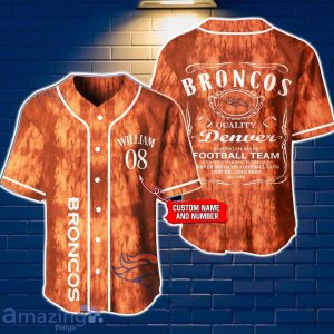 Denver Broncos NFL Jersey Baseball Shirt Exclusive Custom Number & Name Gift For Fans Product Photo 1