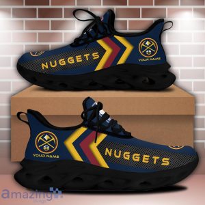 Denver Nuggets NBA Custom Name Personalized Sport Sneakers Max Soul Shoes For Fans Product Photo 2