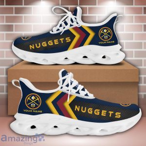 Denver Nuggets NBA Custom Name Personalized Sport Sneakers Max Soul Shoes For Fans Product Photo 1