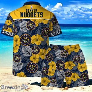 Denver Nuggets NBA Team Logo Hawaiian Shirt And Short Vintage Pattern Product Photo 2