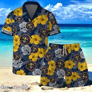 Denver Nuggets NBA Team Logo Hawaiian Shirt And Short Vintage Pattern Product Photo 1
