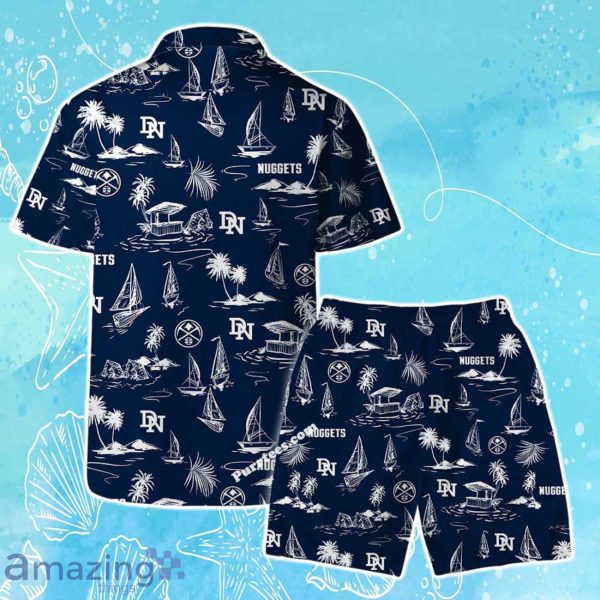 Denver Nuggets Team Logo Beach Vibes Pattern Hawaiian Shirt & Short Product Photo 2