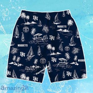 Denver Nuggets Team Logo Beach Vibes Pattern Hawaiian Shirt & Short Product Photo 4