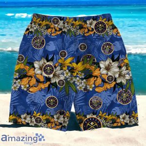 Denver Nuggets Team Logo Pattern Never Stop Hawaiian Shirt And Short Product Photo 4