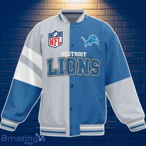 Detroit Lions Baseball Jacket Custom Number & Name Youth Style For Fans image Detroit Lions Baseball Jacket Custom Number & Name Youth Style For Fans Product Photo 3