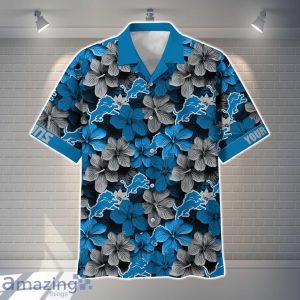 Detroit Lions NFL Flower Hawaiian Shirt Custom Name Gift Ideas For Men Women Product Photo 2