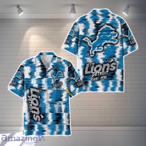 Detroit Lions NFL Hawaiian Shirt Vintage Custom Name For Fans Product Photo 1