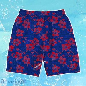 Detroit Pistons Team Logo Pattern Vintage Aloha Hawaiian Shirt & Short Product Photo 4
