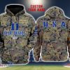 Duke Blue Devils 3D Printing Army Camo Pattern Unisex Hoodies Custom Name For Fans