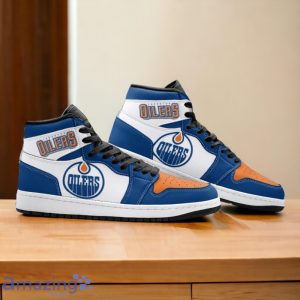 Edmonton Oilers Air Jordan Hightop Shoes Special Gift For Fans Product Photo 2
