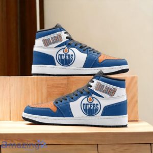 Edmonton Oilers Air Jordan Hightop Shoes Special Gift For Fans Product Photo 1