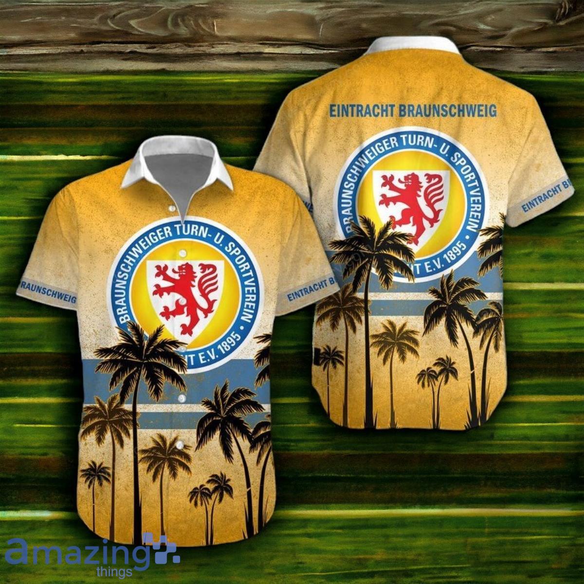 Eintracht Braunschweig Yellow Coconut Hawaiian Shirt Style Gift image Eintracht Braunschweig Yellow Coconut Hawaiian Shirt Style Gift Product Photo 1