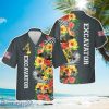 Excavator Tropical Hawaiian Shirt Summer Vacation Button Shirt