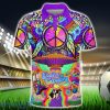 Feelin Groovy Hippie Polo Shirt Hippie Designs Polo Shirt Gift For Golf Lover