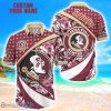 Florida State Seminoles Custom Name Floral Hawaiian Shirt Summer Beach Shirt For Fans