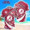 Alabama Crimson Tide Custom Name Floral Hawaiian Shirt Summer Beach Shirt For Fans