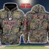 Georgia Bulldogs 3D Printing Army Camo Pattern Unisex Hoodies Custom Name For Fans