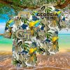 Georgia Tech Yellow Jackets NCAA3 Parrot and leaves 3D Hawaiian Shirt For Men And Women