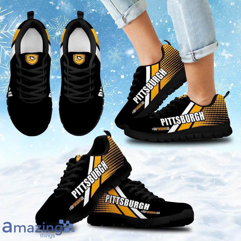 Go Pittsburgh Penguins Go Pittsburgh Penguins Sneakers Shoes Gift For Big Fans image Go Pittsburgh Penguins Go Pittsburgh Penguins Sneakers Shoes Gift For Big Fans Product Photo 1