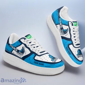 Gold Coast Titans NRL Air Force Shoes Sneaker Gift For Fans Custom Name Product Photo 2