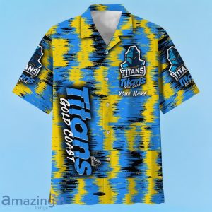Gold Coast Titans NRL Hawaiian Shirt Special Design Custom Name Product Photo 2