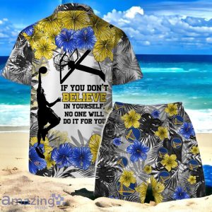 Golden State Warriors National Basketball Association Hawaiian Shirt And Short Floral Pattern Product Photo 2