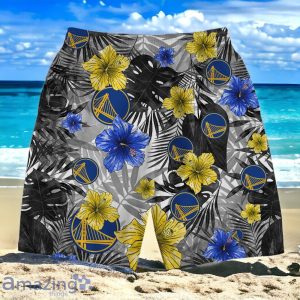 Golden State Warriors National Basketball Association Hawaiian Shirt And Short Floral Pattern Product Photo 3