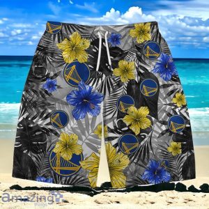 Golden State Warriors National Basketball Association Hawaiian Shirt And Short Floral Pattern Product Photo 4
