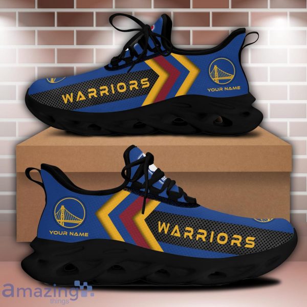 Golden State Warriors NBA Custom Name Personalized Sport Sneakers Max Soul Shoes For Fans Product Photo 2