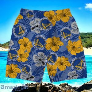 Golden State Warriors NBA Team Logo Hawaiian Shirt And Short Vintage Pattern Product Photo 4
