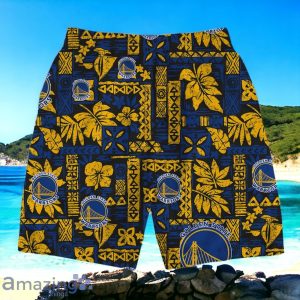 Golden State Warriors Team Logo Pattern Classic Hawaiian Shirt And Short Product Photo 4