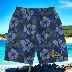 Golden State Warriors Team Logo Pattern Retro Hawaiian Shirt And Short Product Photo 4