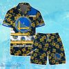 Golden State Warriors Team Logo Pattern Vintage Aloha Hawaiian Shirt & Short