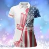 Golf Polo Shirt Custom Name American Flag Disc Golf Basket, Personalized Disc Polo Shirts