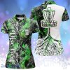 Golf Polo Shirt Custom Name Green Camo Disc Golf Basket, Personalized Disc Polo Shirts