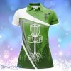 Golf Polo Shirt Custom Name Green Disc Golf Basket, Personalized Disc Polo Shirts